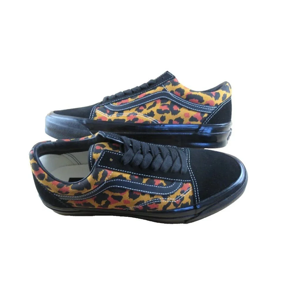 Vans Men's Lx Old Skool Leopard Double Black Striped Skate shoes Sizes NIB